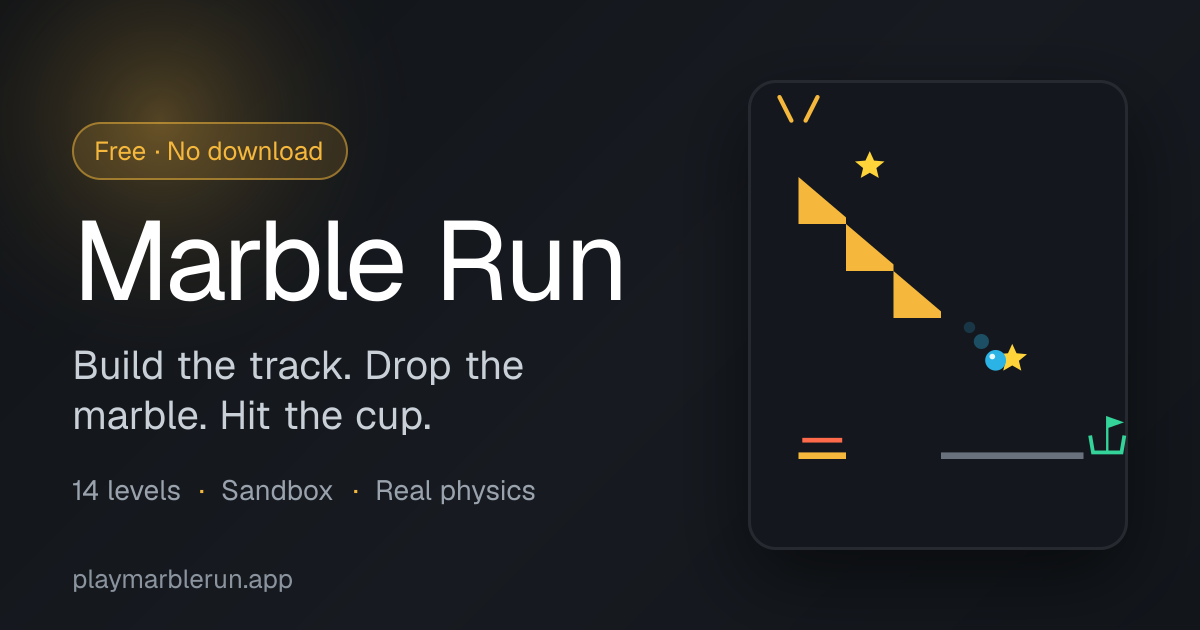 Marble Run — Build & Play Marble Run Online Free